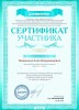 Сертификат Межениной А. В. Участие во Всероссийском конкурсе педагогического мастерства Современный учитель 2018
